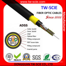 ADSS 6/8/12/24/48/72/96/144 Core Span 120m Glasfaserkabel